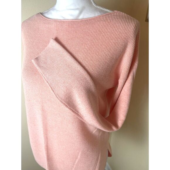 NWT GAP Womens Pink Pull Over Knit Sweater Oversize Cozy Preppy Classic Coastal - Picture 2 of 16